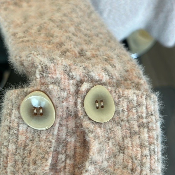 Elena Wang Soft Pastel Pink Mock Neck Sweater Size L - Picture 15 of 16